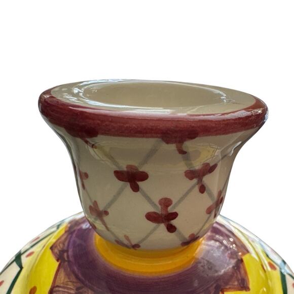 Colorful Boho Unique 3” Tall Candle Holder - Picture 7 of 7